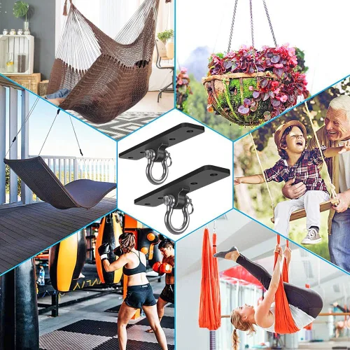 Miniatura 5 de Dolibest Wall Mount Bracket, Ceiling Anchor for Home Suspension Training Kit, Suspension Straps, Gymnastic Rings, Yoga Swing & Hammock, Body