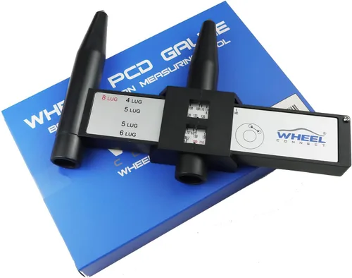 Miniatura 6 de WHEEL CONNECT Medidor PCD, herramienta de medición de patrón de pernos de rueda/llanta, regla PCD, pinza deslizante para 4 5 6 8 agujeros