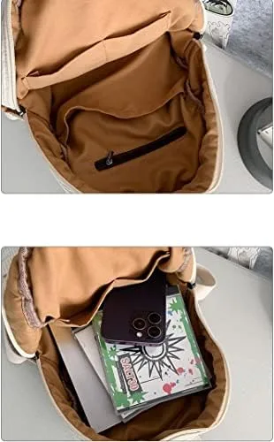 Miniatura 4 de Mochila pequeña para mujer, accesorios de grunge, mochila para mujer, mini mochila de viaje, Marrón, Retro