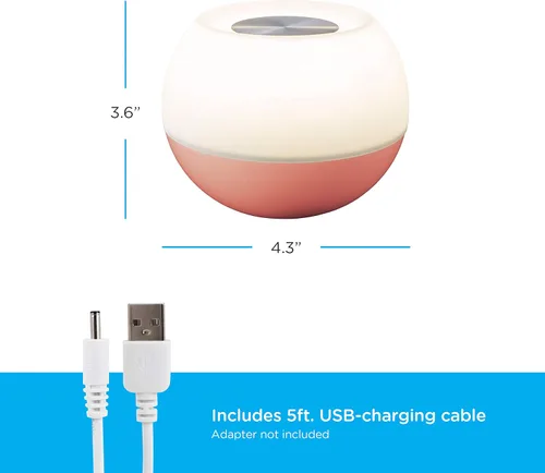 Miniatura 6 de Enbrighten Lámpara LED que cambia de color, luz nocturna moderna, blanco regulable y RGB vibrante, sensor táctil de encendido/apagado, compacta