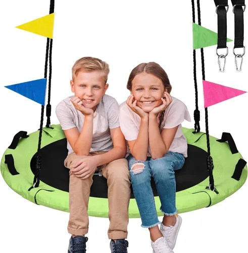 HeyZoo Columpio de árbol, columpio volador de 40 pulgadas para niños, capacidad de peso de 900 libras, con correas ajustables para colgar, juegos de