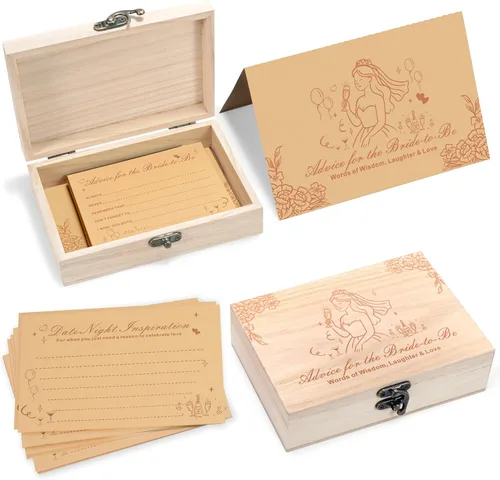 Consejos y deseos para la futura novia, tarjetas de consejos de boda para decoraciones de despedida de soltera, juegos de despedida de soltera, caja