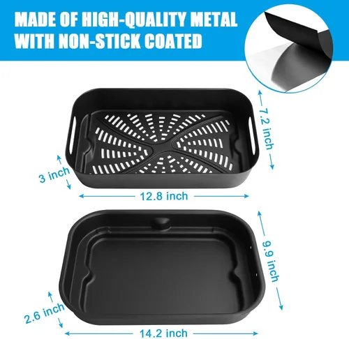 Miniatura 2 de Olla de cocina para parrilla y cesta combinada para Ninja Foodi FG551/DG551 Smart XL Accesorios para parrilla de interior, cesta de freidora de aire