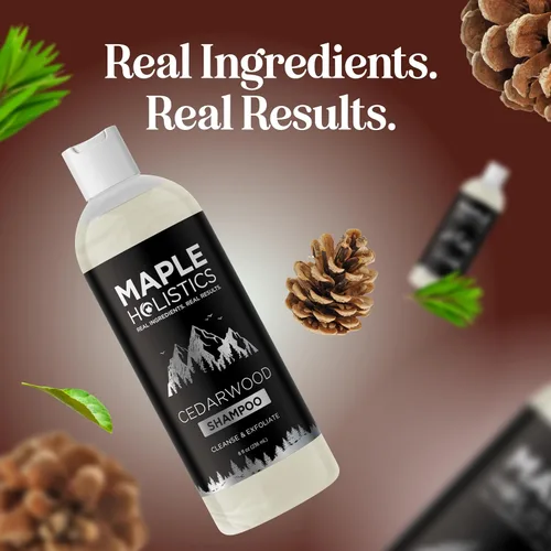 Miniatura 7 de Champú limpiador para el cuidado del cuero cabelludo seco, champú de cedro y romero para hombres y humectante de cuero cabelludo escamoso con aceite