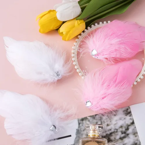 Miniatura 7 de ANCIRS Paquete de 4 pinzas para el pelo de plumas para mujer, pasadores de pelo en forma de ala mosca, accesorio para horquillas de los años 20, 2