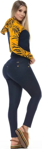 Miniatura 2 de Conjunto de levantamiento de glúteos colombiano azulamarillo 3697