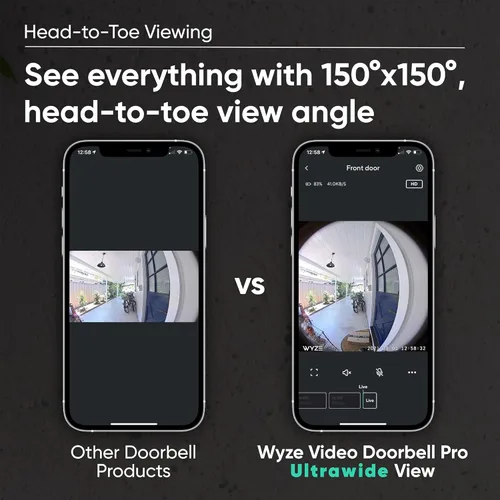 Miniatura 3 de Wyze Timbre inalámbrico con video Doorbell Pro (timbre incluido), video HD 1440, relación de aspecto 1:1: 1: vista de pies a cabeza, audio