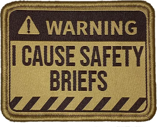 Miniatura 3 de Advertencia - I Cause Safety Briefs - Parche bordado de moral (amarillo)