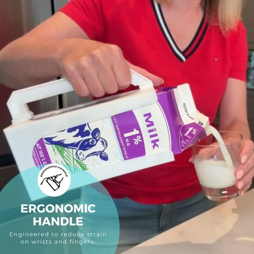 Miniatura 8 de Carton Caddy Soporte XL de cartón de leche de medio galón con asa, caja de jugo, botella de refresco y soporte de leche de medio galón con asa, sin
