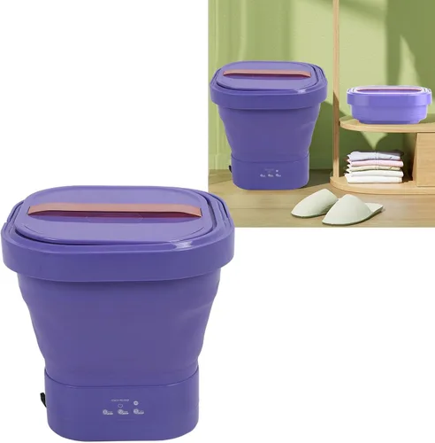 Miniatura 4 de Lavadora portátil de 23 litros, lavadora plegable recargable con secadora giratoria, mini lavadora para ropa interior, pequeñas delicadas, adecuada
