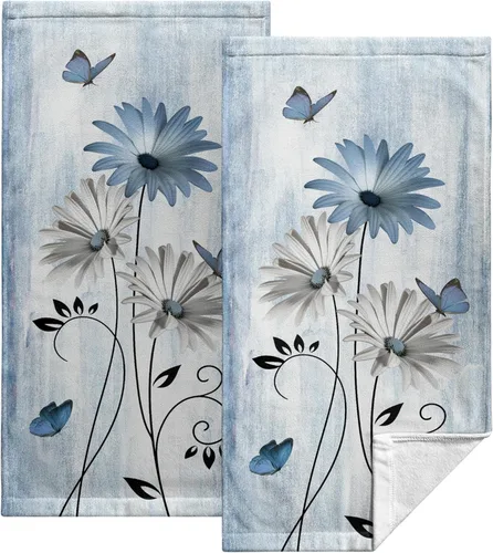 Miniatura 37 de Toallas de Mano Azul Gris Marrón para Baño Negras Pintura Moderna de Arte Abstracto Toallas de Cocina Suave Absorbente Toalla de Huésped Punta