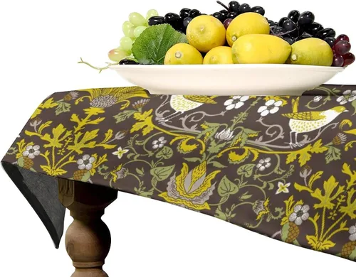 Miniatura 116 de Mantel Floral Retro de Pájaros, Diseño Original Bohemio William Morris Estampado Cubierta de Mesa para Hogar Picnic Fiesta Comedor Cocina William