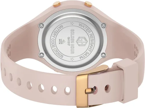 Miniatura 4 de GOLDEN HOUR Reloj de pulsera de silicona con cronógrafo digital impermeable para mujer