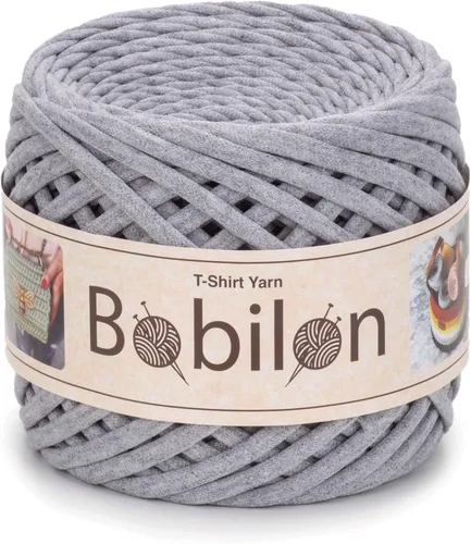 Miniatura 16 de Hilo de camiseta – 0.197-0.276 in – Cinta de punto para ganchillo, tejido, macramé, manualidades – 328.1 ft / 110 yardas – Hilo de algodón Apricot