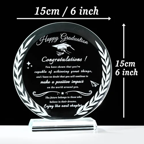 Miniatura 3 de Qianwei Regalos de graduación, regalos de graduación para ella y él, cristal de maestría, academia de policía, enfermería, doctorado, universidad