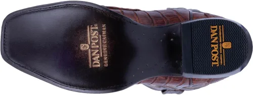 Miniatura 5 de Dan Post Botas de vestir bordadas Bayou para hombre con punta cuadrada a media pantorrilla - marrón