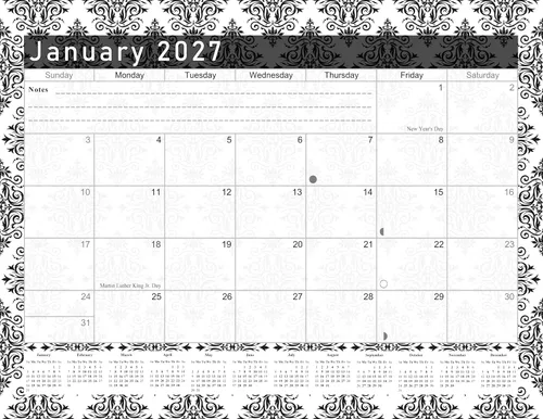 Calendario mensual 2025-2026 de pared o escritorio encuadernado en espiral, calendario de escritorio de 18 meses, calendario/planificador de pared