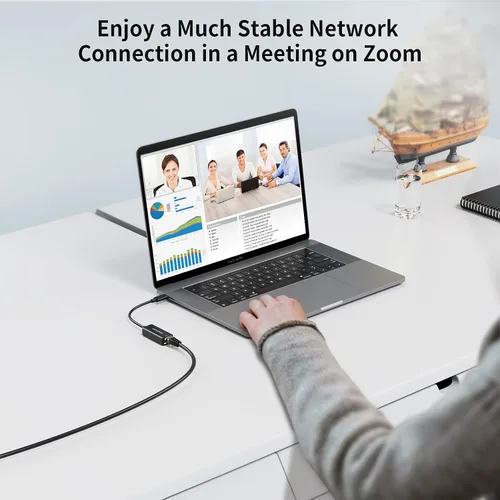Miniatura 7 de CableCreation Adaptador USB C a 2.5G Ethernet, USB C 3.1 a RJ45 2.5 Gigabit LAN Thunderbolt 3, compatible con MacBook Pro MacBook Air iPad Pro