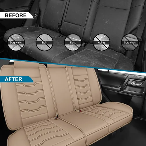 Miniatura 9 de DISUTOGO Fundas de asiento para Chevy/Chevrolet Equinox 2011-2023 2024 2025: juego completo de fundas de cuero impermeables para asientos