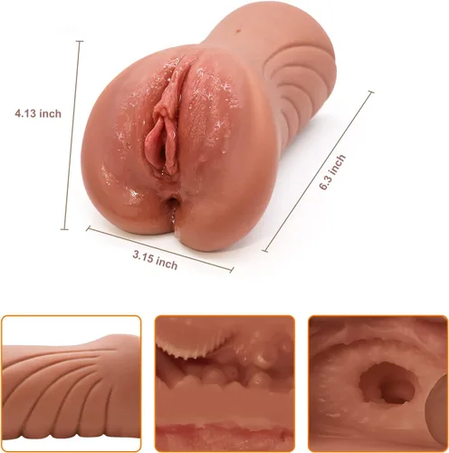 Miniatura 5 de Juguete masturbador masculino de bolsillo, muñeca sexual 2 en 1, masturbación realista, mamada, Stroker, juguetes sexuales masculinos con vagina