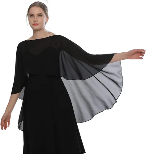 Miniatura 4 de EVQ Capelets - Chales y envolturas de gasa para vestido de noche capas de boda