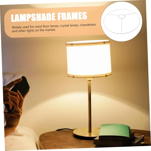 Miniatura 4 de LABRIMP Elegante marco de pantalla redonda adecuado para lámpara colgante de lámpara blanca