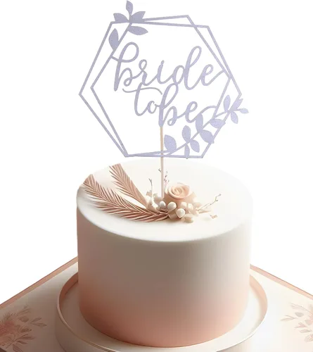 Miniatura 8 de Decoración para pastel de novia - Suministros de decoración de pasteles de boda dorados, regalos de decoración de pasteles de despedida de soltera