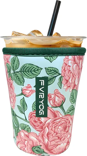 Miniatura 94 de Fundas de neopreno reutilizables aisladas para café helado, fundas para tazas de café helado, fundas para bebidas heladas y calientes