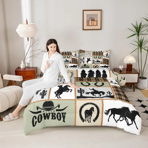 Miniatura 26 de Juego de edredón de pavo real en acuarela tamaño King, elegante y hermoso juego de ropa de cama edredón de plumas azules de 3 piezas para niños