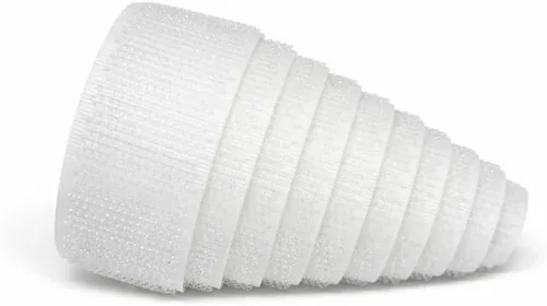 Miniatura 5 de Cinta de velcro blanca de 1 pulgada de ancho, no adhesiva, de nailon blanco de 1 yarda de longitud, juego de sujetadores de tela para bolsas