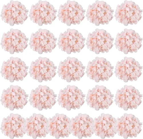 Miniatura 21 de Auihiay 26 piezas de flores hortensias artificiales de seda con tallo para decoración del hogar, bodas, fiesta.