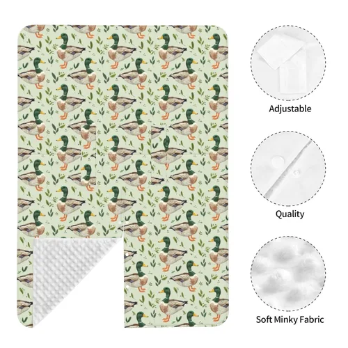 Miniatura 3 de Linda manta para asiento de auto de bebé de pato de malardo, cubierta de lactancia para recién nacido, manta para regalo de ducha de recién nacido