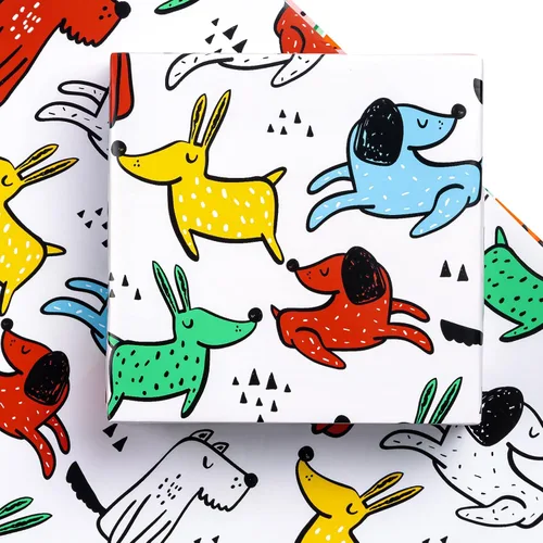 Miniatura 7 de WRAPAHOLIC Hoja de papel de regalo, 12 hojas con bonito diseño de animales para cumpleaños, vacaciones, fiestas, baby shower, 17.5 x 39.3 pulgadas