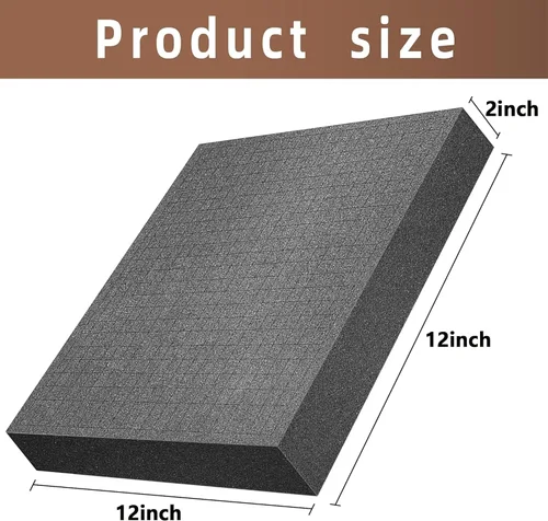 Miniatura 2 de DECOHS 4 piezas de inserto de espuma Pick and Pluck - Lámina de espuma en forma de cubo pre-perforada de 12 x 12 x 2 pulgadas con fondo para cajas