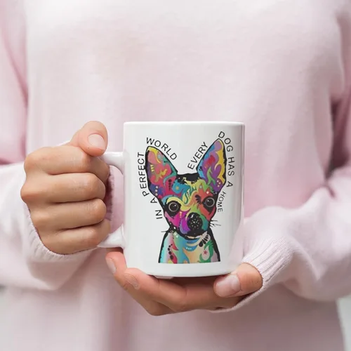 Miniatura 2 de DogsMakeMeHappy Taza de café para perros Chihuahua – Taza de café de cacao caliente de cerámica – La mejor idea de regalo en Navidad, aniversario