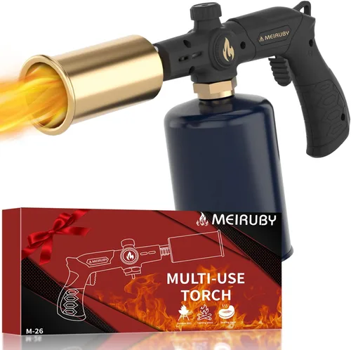Potente antorcha de propano, regalos para rellenar calcetines para hombres papá, soplete culinario de cocina para sellar filetes, encendedor de
