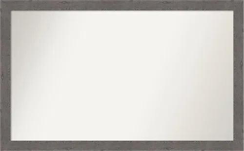 Miniatura 182 de Amanti Art Espejo de baño gris para sobre el fregadero, 31 x 48 pulgadas, espejo de tocador rectangular estrecho de color gris, marco de madera