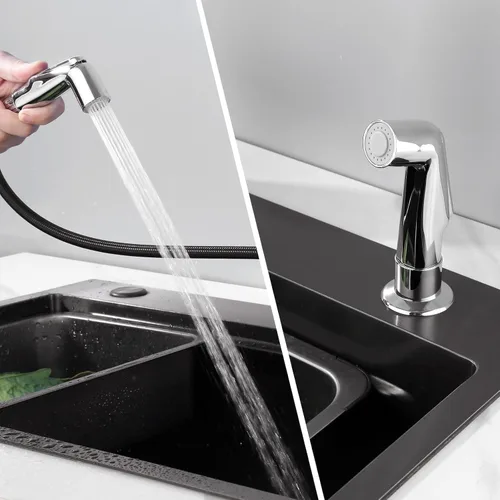 Miniatura 8 de Reemplazo del rociador de fregadero de cocina para Moen 136103C 136103SL, cabezal rociador lateral de cocina y conjunto de manguera (cromado)