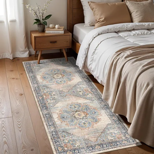 Miniatura 9 de Alfombra de pasillo lavable de 2 x 3 pies - Alfombra antideslizante resistente a las manchas, alfombras y tapetes de cocina duraderos