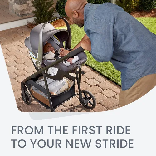 Miniatura 7 de Sistema de viaje para bebé Britax Willow Brook, conjunto de asiento de coche y cochecito con base Aspen, tecnología ClickTight, sistema RightSize