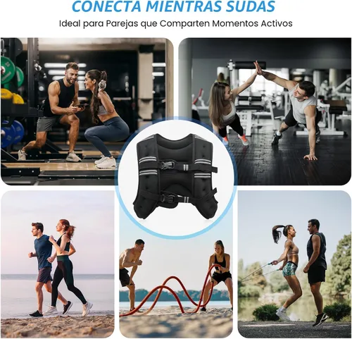 Miniatura 5 de ZELUS Chaleco con peso, chaleco de peso de 6 libras, 8 libras, 12 libras, 16 libras, 20 libras, 25 libras, 30 libras, con rayas reflectantes