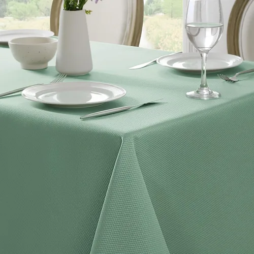 Miniatura 11 de Softalker - Mantel rectangular con textura tejida y patrón jacquard, impermeable, fácil de limpiar, resistente a las manchas y sin arrugas