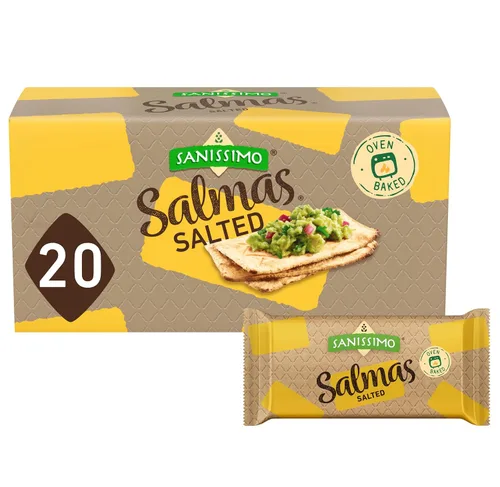 Miniatura 9 de Sanissimo Salmas saladas, 40 paquetes de 3 galletas, galletas de maíz horneadas al horno, sin gluten, sin OMG, certificado Kosher