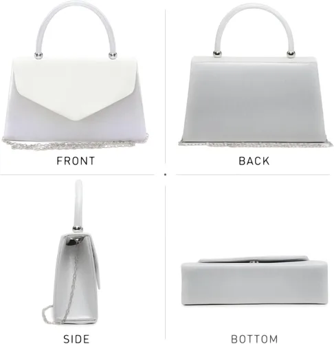 Miniatura 37 de Dasein Bolso de noche para mujer, embragues de fiesta, bolsos de boda, cóctel, baile de graduación, bolsos con purpurina esmerilada