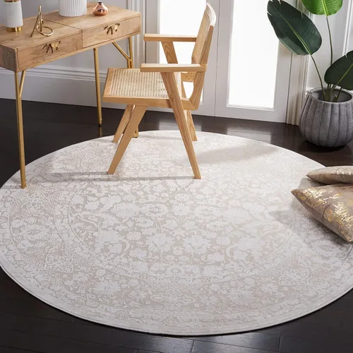 Miniatura 17 de SAFAVIEH Alfombra 8x10 - Colección Reflection - Grande - Gris Claro y Crema, Sin Desprendimiento y Fácil Limpieza, Ideal para Sala de Estar, Gris