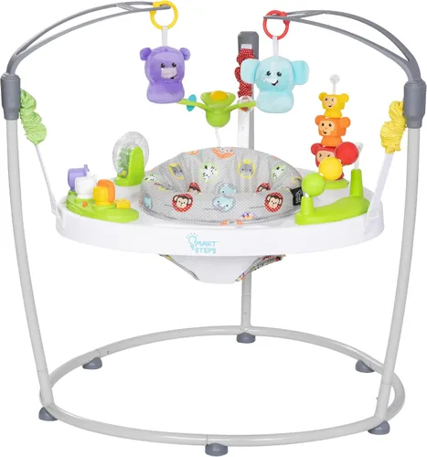 Miniatura 20 de Smart Steps® Explore N’ Play 5 en 1 de asiento de actividad a elevador, Azul Safari Divertido