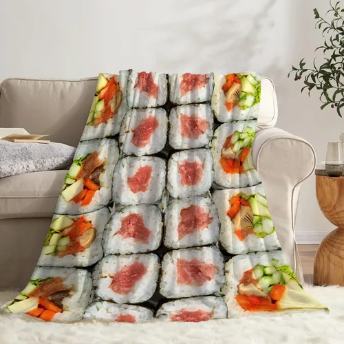 Miniatura 24 de Manta de Tiro de Tocino de Franela de Forro Polar Colcha de Aire Acondicionado Mejor Regalo Manta de Felpa Ligera y Acogedora para Sofá Silla