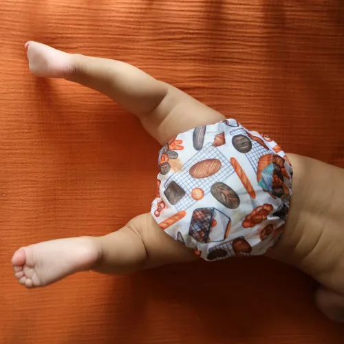 Miniatura 7 de Nora's Nursery Pañales de bolsillo de tela, paquete de 4 con 4 insertos, funda impermeable, lavable, reutilizable y de tamaño único ajustable
