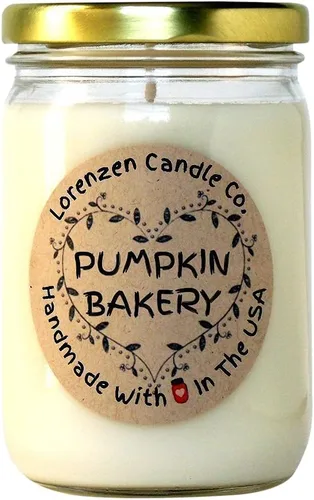 Pumpkin Bakery - Vela de soja de 12 onzas, hecha a mano en los Estados Unidos con 100% cera de soja