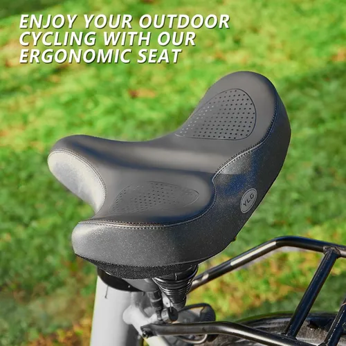 Miniatura 7 de YLG - Asiento de bicicleta de gran tamaño, cómodo asiento de bicicleta, sillín de repuesto de bicicleta con espuma viscoelástica, sillín